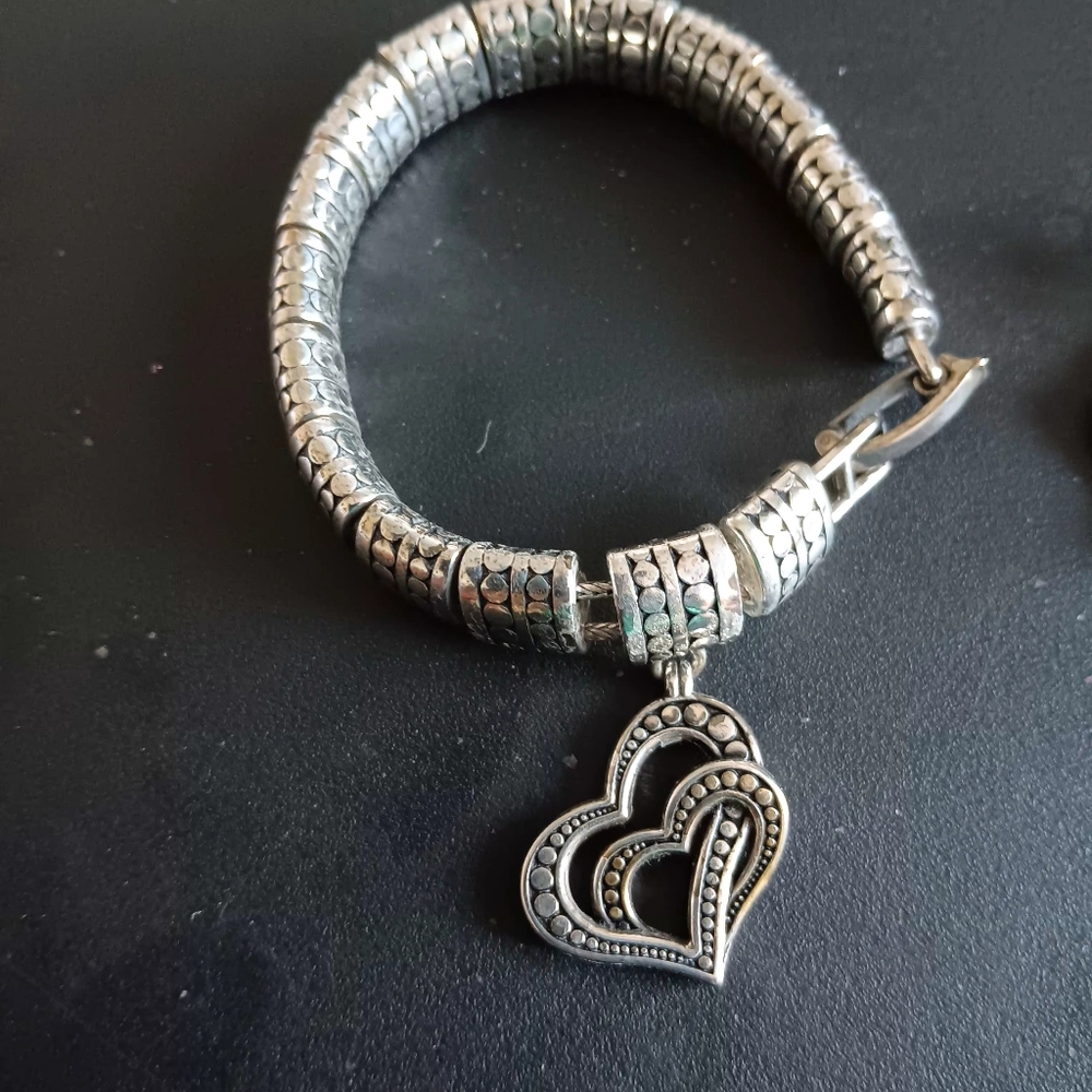 Brighton Silver Bracelet And Errings